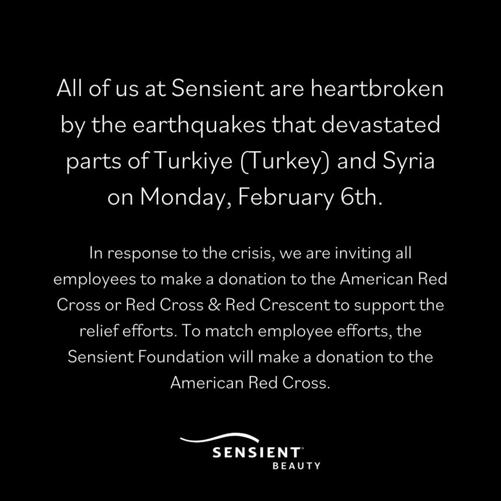Fondation Sensient - Turquie et Syrie Instagram