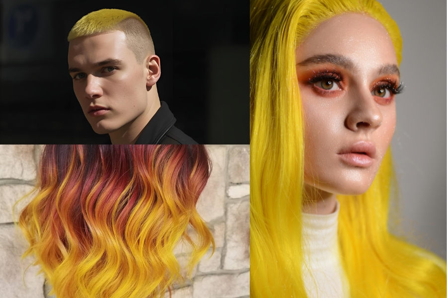 Tendencias en tintes de pelo de 2025 a 2027 - Zesty Yellow